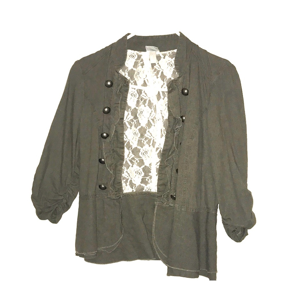 Like new military style lace lined jacket